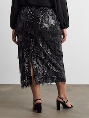Joanna Hope Black Tassle Midi Skirt - Image 4 of 4