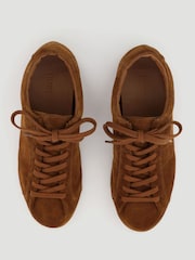 Hush Brown Florae Suede Slimline Trainers - Image 4 of 5