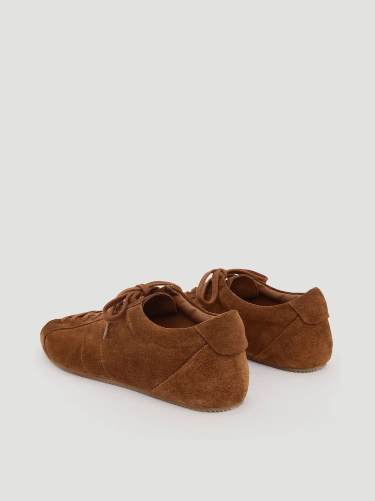 Hush Brown Florae Suede Slimline Trainers - Image 5 of 5 Hush Brown Florae Suede Slimline Trainers - Image 5 of 5