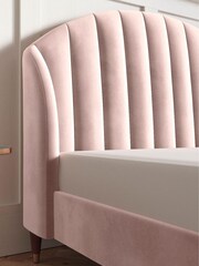 Opulent Velvet Blush Pink Stella Upholstered Ottoman Storage Bed Frame - Image 3 of 4
