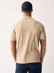 Stone Slim Fit Short Sleeve Pique Polo Shirt - Image 2 of 2