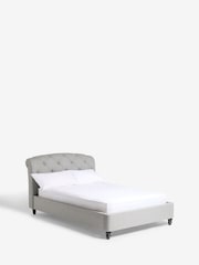 Wool Blend Grey Hartford Collection Luxe Upholstered Bed Frame - Image 5 of 7