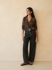 Hush Brown Cynthia Leopard Print Knitted Cardigan - Image 2 of 8