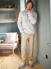 Grey Relaxed Spacedye Knitted Jumper - Image 2 of 9