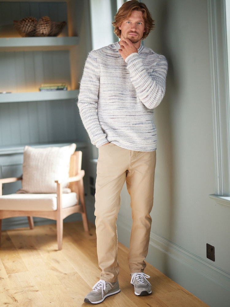 Grey Relaxed Spacedye Knitted Jumper - Image 2 of 9
