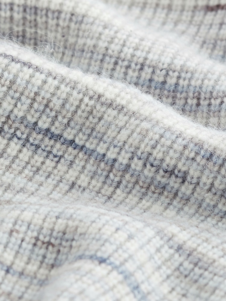Grey Relaxed Spacedye Knitted Jumper - Image 9 of 9