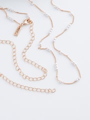 Gold Tone Recycled Metal Pearl Belly Chain - Image 5 of 5