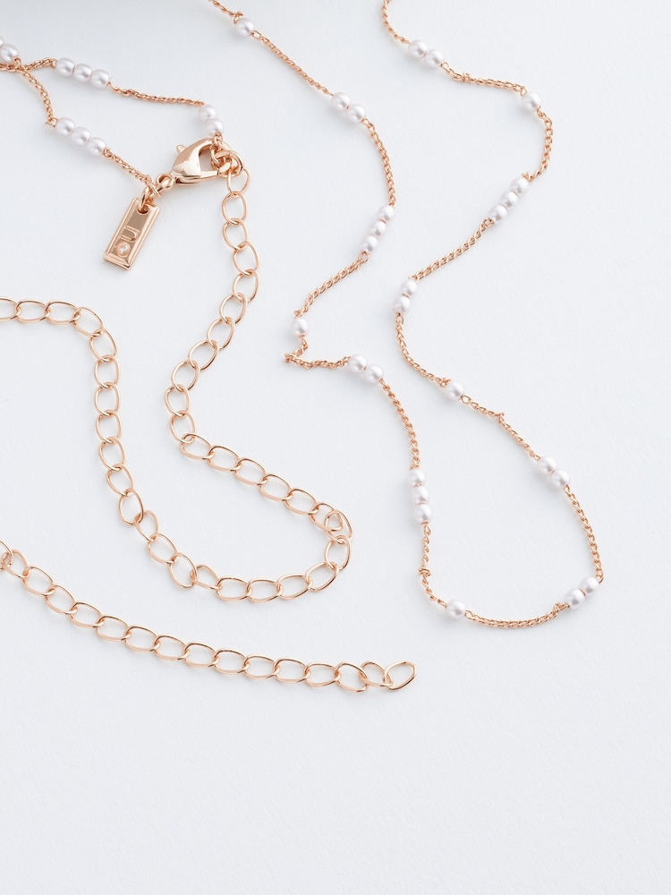 Gold Tone Recycled Metal Pearl Belly Chain - Image 5 of 5