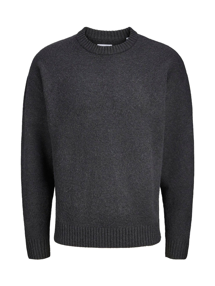 JACK & JONES Grey Textured Crew Neck Knitted Jumper - Image 3 of 3