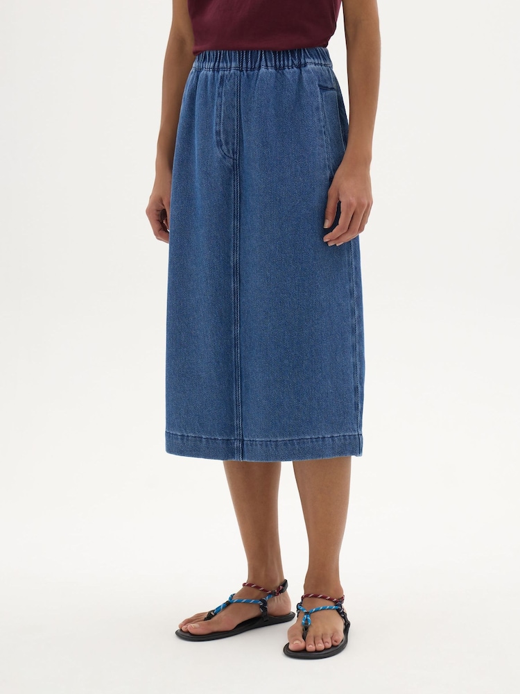 Hush Blue Bridget Denim Supersoft Skirt - Image 1 of 5 Hush Blue Bridget Denim Supersoft Skirt - Image 1 of 5