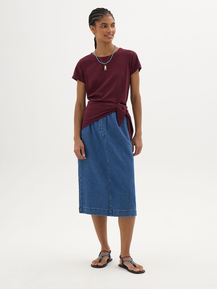 Hush Blue Bridget Denim Supersoft Skirt - Image 2 of 5 Hush Blue Bridget Denim Supersoft Skirt - Image 2 of 5