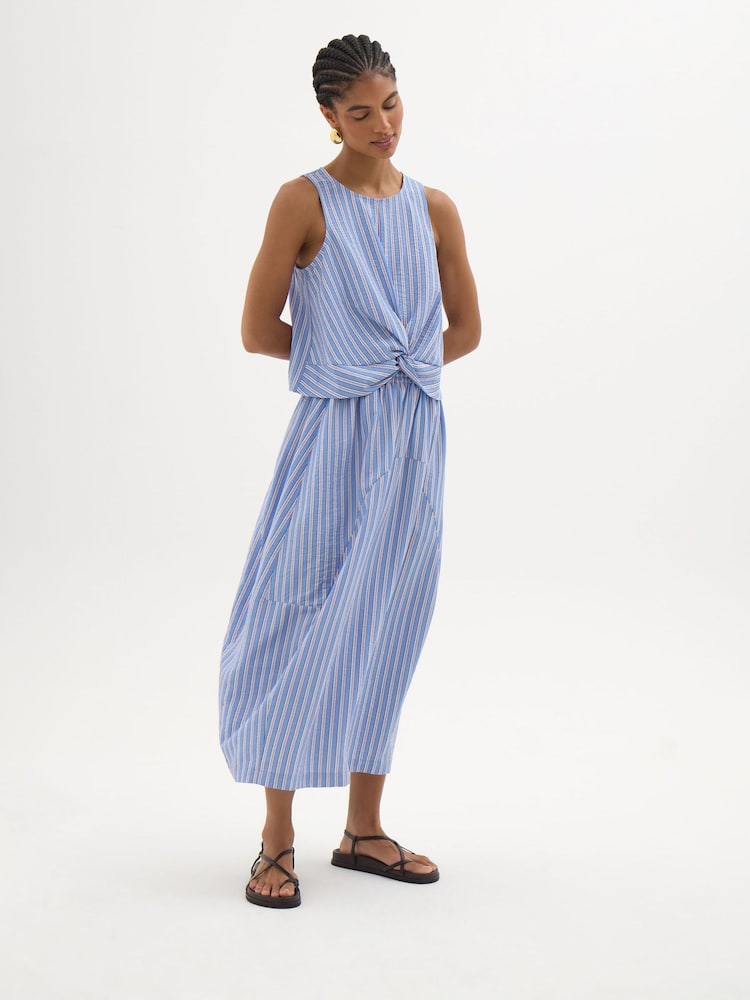 Hush Blue Stripe Maggie Twist Front Top - Image 2 of 6