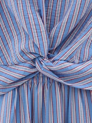 Hush Blue Stripe Maggie Twist Front Top - Image 5 of 6