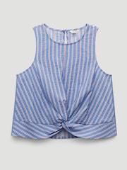 Hush Blue Stripe Maggie Twist Front Top - Image 6 of 6
