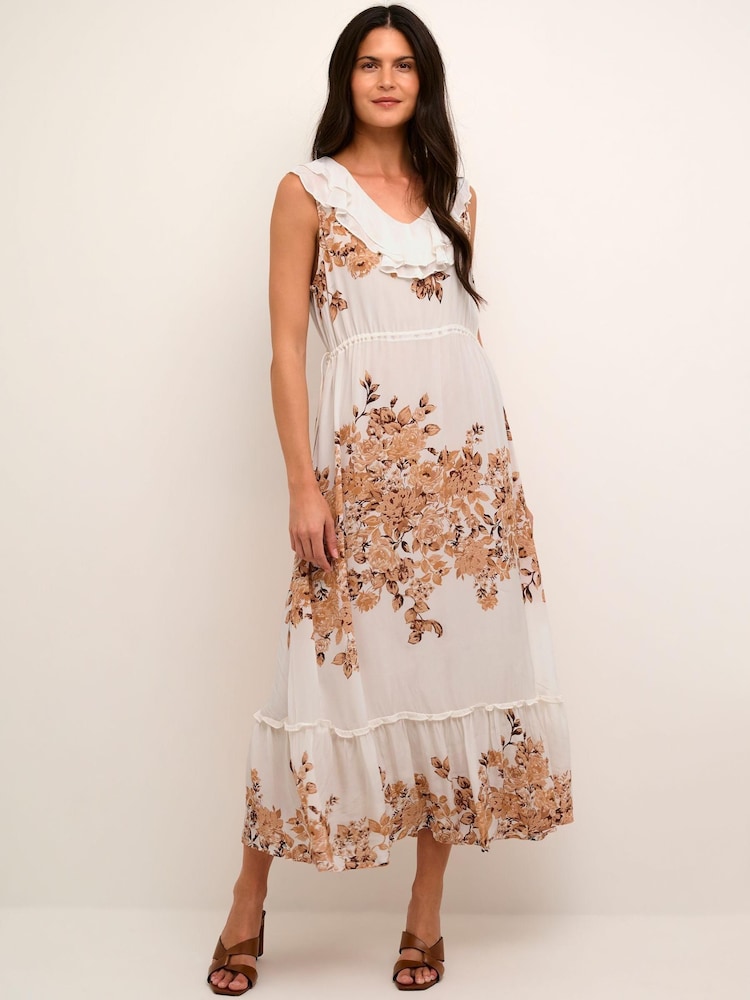 Cream Yellow Cyrina Maxi Sleeveless Dress - Image 2 of 4 Cream Yellow Cyrina Maxi Sleeveless Dress - Image 2 of 4