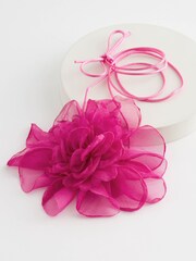 Pink Flower Corasge Choker - Image 5 of 6