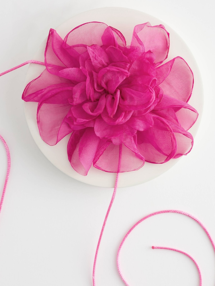 Pink Flower Corasge Choker - Image 6 of 6