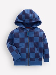 Boden camisola com capuz com zíper e estampa xadrez - Imagem 1 de 3