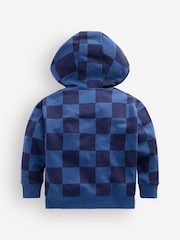 Boden camisola com capuz com zíper e estampa xadrez - Imagem 2 de 3