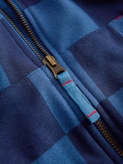 Boden camisola com capuz com zíper e estampa xadrez - Imagem 3 de 3