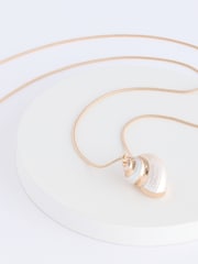 Gold Tone Real Pearl Pendant Necklace Made With Recycled Brass - Image 5 of 6