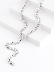 Silver Tone Y Chain Necklace - Image 4 of 5