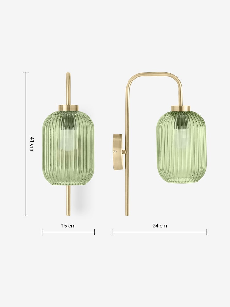 MADE.COM Green Briz Wall Lamp - Image 7 of 7