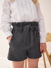 Grey School Paperbag Shorts (3-16yrs) - Image 1 of 8