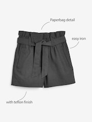 Grey School Paperbag Shorts (3-16yrs) - Image 3 of 8