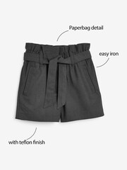 Grey School Paperbag Shorts (3-16yrs) - Image 7 of 8