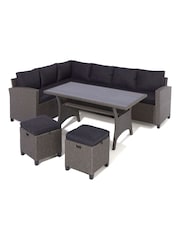 Rowlinson Grey Garden Devesa Rattan Effect Corner Dining Set - Image 2 of 5