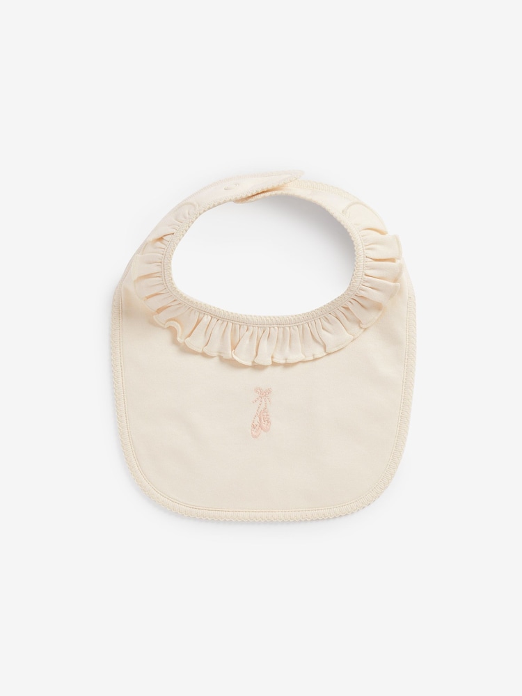 Cream Ballet Baby Bibs 2 Pack - Image 3 of 3