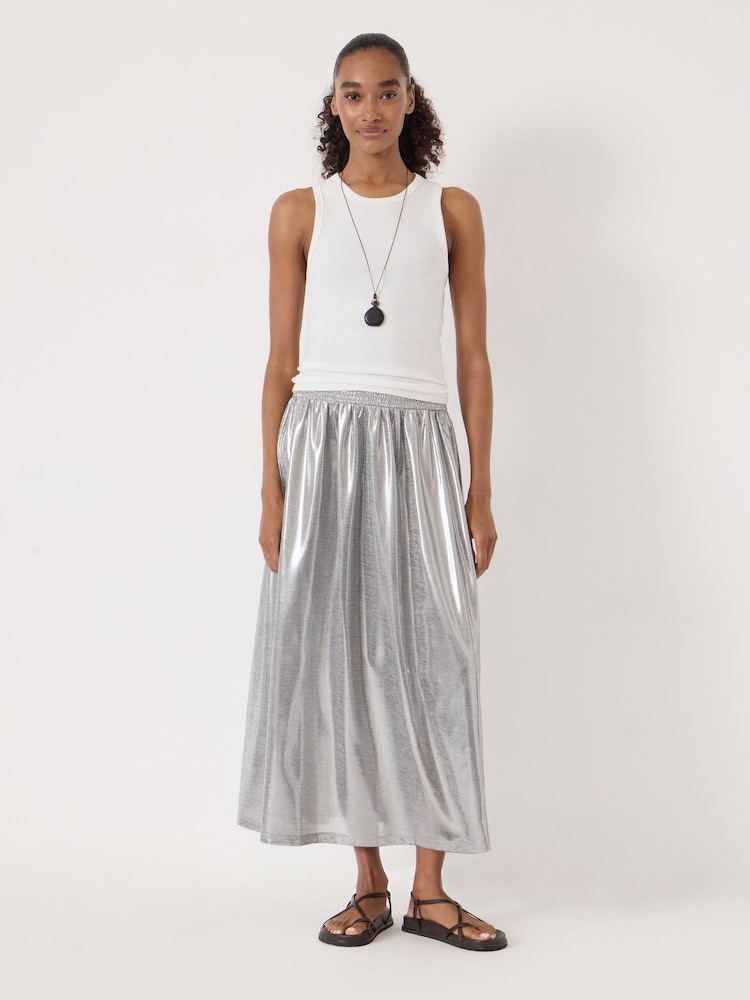 Hush Silver Shirred Waistband Jersey Skirt - Image 2 of 5