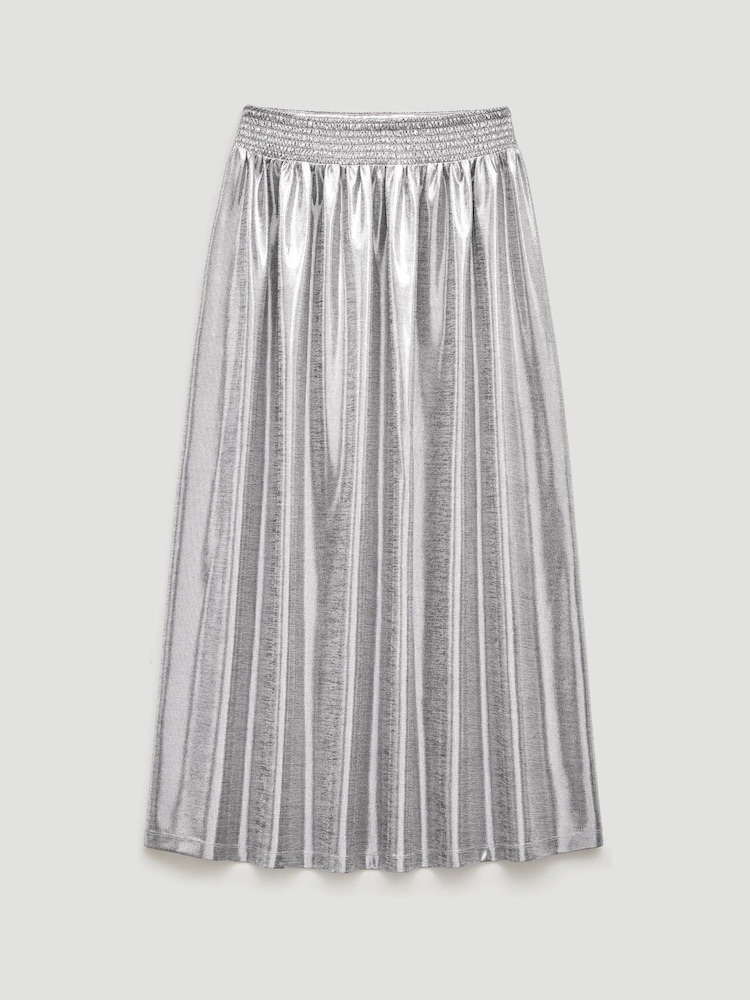 Hush Silver Shirred Waistband Jersey Skirt - Image 5 of 5
