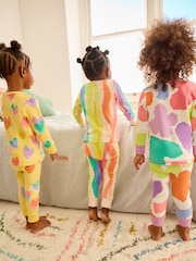 Regenbogenfarben - Langärmeliger Kuschel-Pyjama mit Druck, im 3er-Pack (9Monate–10Jahre) - Bild 3 von 8