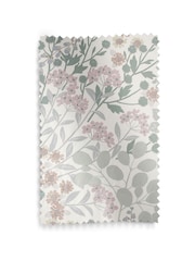 Blue/Green Next Nordic Floral Print Eyelet Lined Curtains - Image 6 of 6