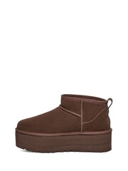 UGG Brown Classic Ultra Mini Platform Boots - Image 2 of 7