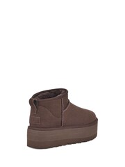 UGG Brown Classic Ultra Mini Platform Boots - Image 4 of 7