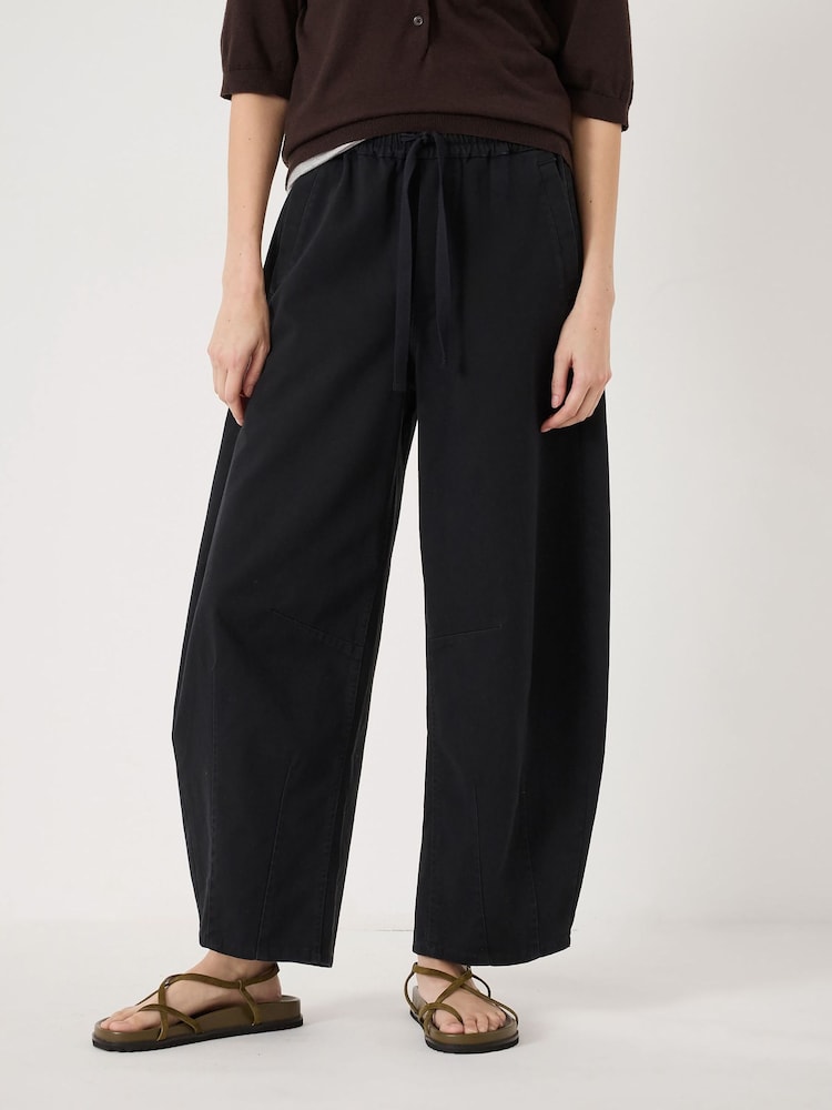 Hush Black Rina Pull On Barrel Leg Trousers - Image 1 of 5