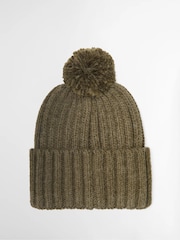 Barbour Green Kelson Pom Beanie Hat - Image 2 of 3