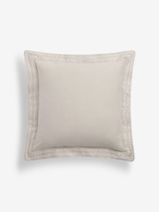Natural 50 x 50cm Lulworth Stitched Flange 100% Cotton Cushion - Image 2 of 4