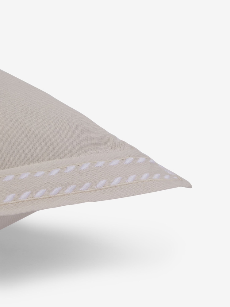 Natural 50 x 50cm Lulworth Stitched Flange 100% Cotton Cushion - Image 4 of 4 Natural 50 x 50cm Lulworth Stitched Flange 100% Cotton Cushion - Image 4 of 4
