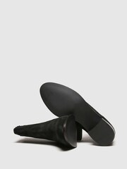 Schuh Black Cheryl Suede Block Heel Boots - Image 3 of 4
