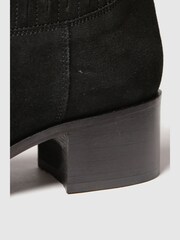 Schuh Black Cheryl Suede Block Heel Boots - Image 4 of 4