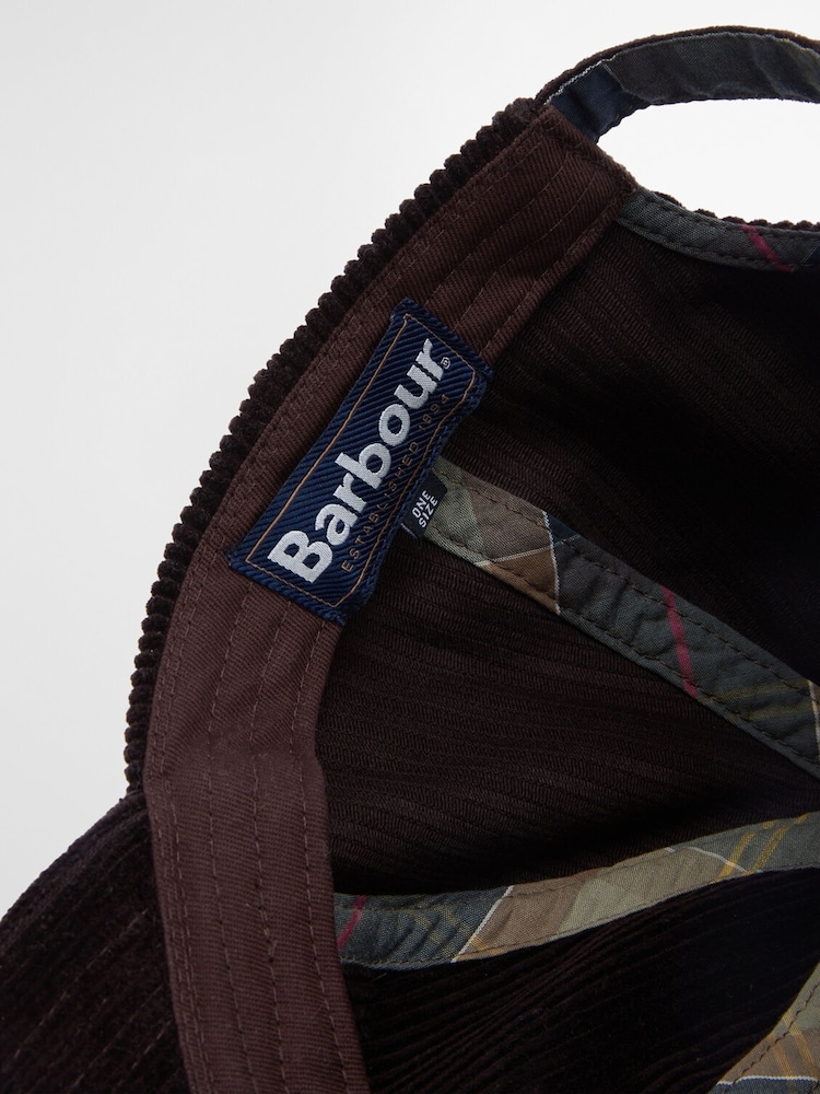 Barbour® Brown Preston Cord Cap - Image 2 of 9 Barbour® Brown Preston Cord Cap - Image 2 of 9