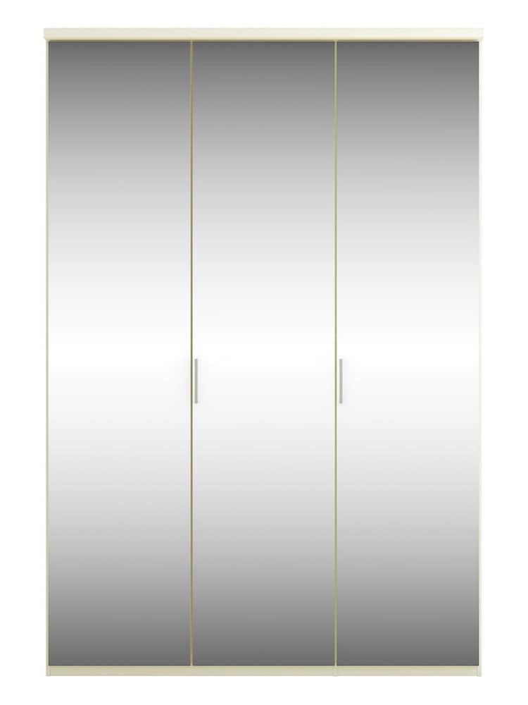 Wiemann Peyton White Mirror Semi Fitted Triple Wardrobe - Image 2 of 4