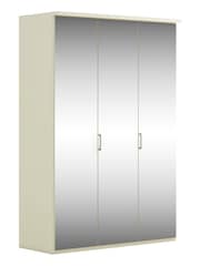 Wiemann Peyton White Mirror Semi Fitted Triple Wardrobe - Image 3 of 4