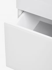 White Sloane Glass Collection Luxe 6 Drawer Console Dressing Table - Image 7 of 7