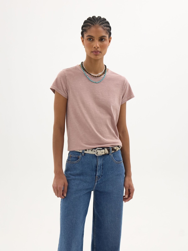 Camiseta Hush Slim Fit de Algodão Slub com Gola Redonda - Imagem 1 de 6