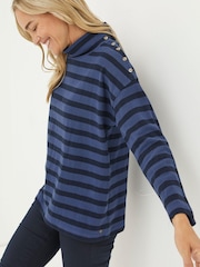 FatFace Thayer Gestreiftes Sweatshirt mit Stehkragen - Bild 3 von 6